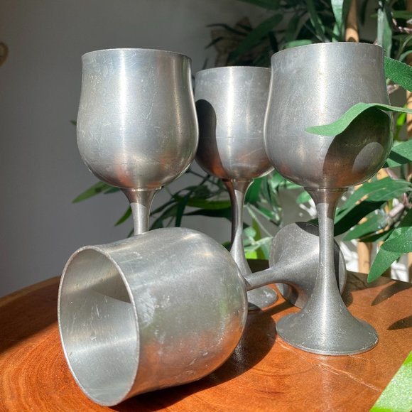 matte pewter cocktail glasses - Picture 1 of 2